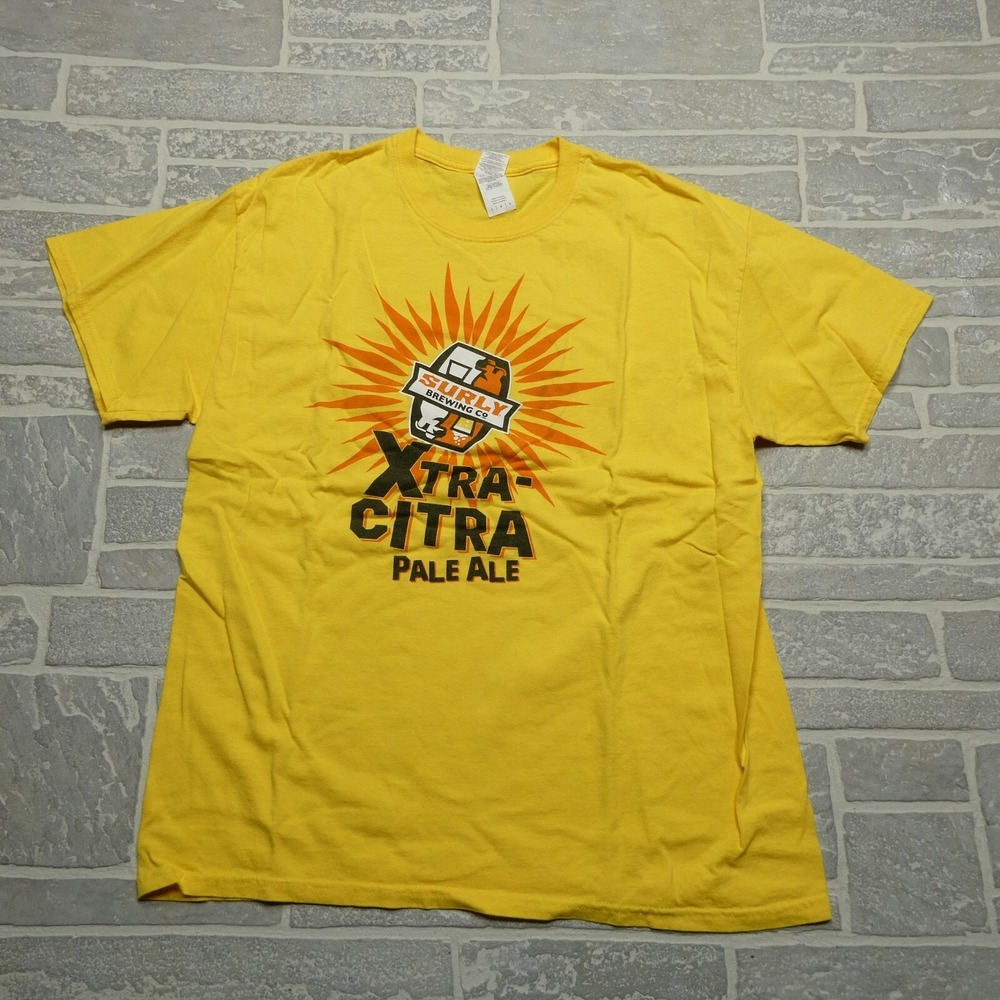 Surly Brewing Co Shirt Adult Large Yellow Tee Minnesota Beer Xtra Citra